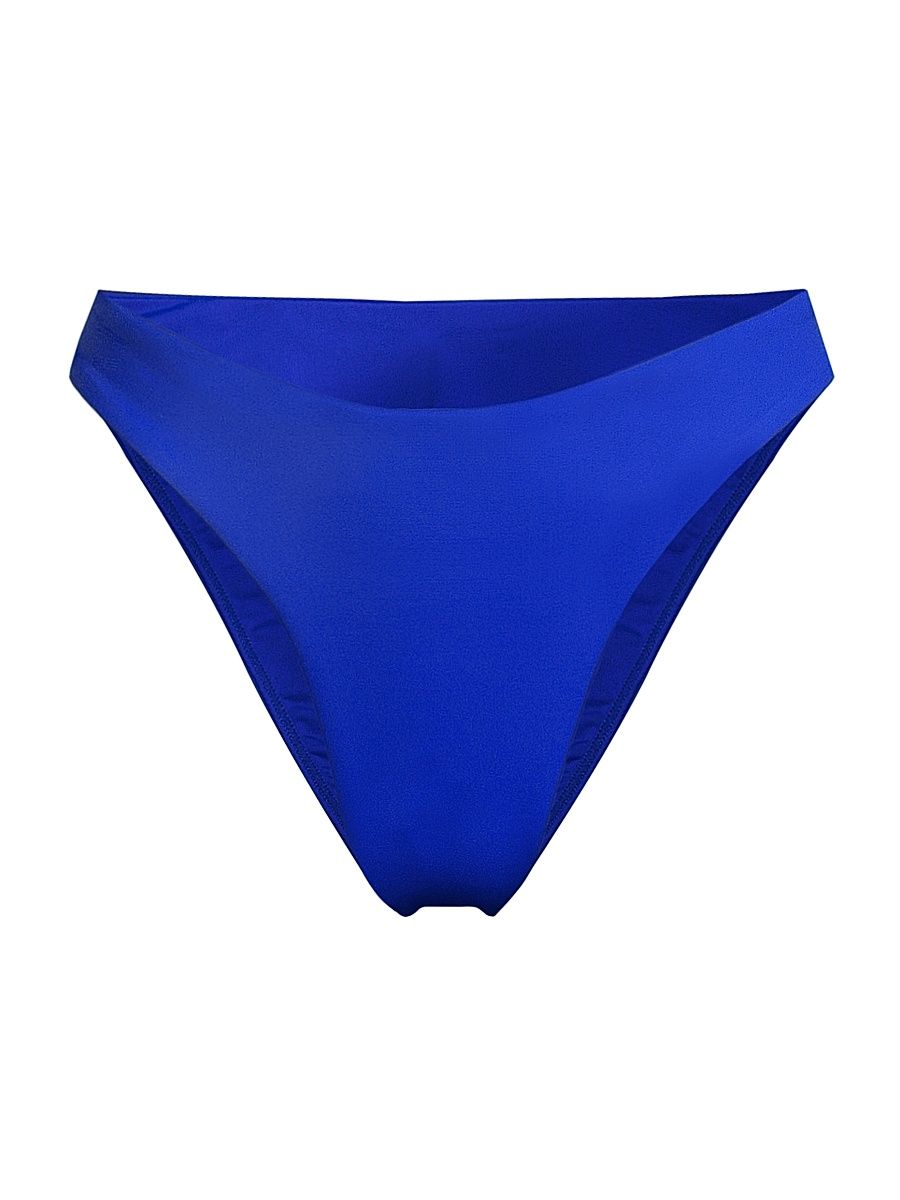Women's Margot Textured Bikini Bottom - Blue - Size Large