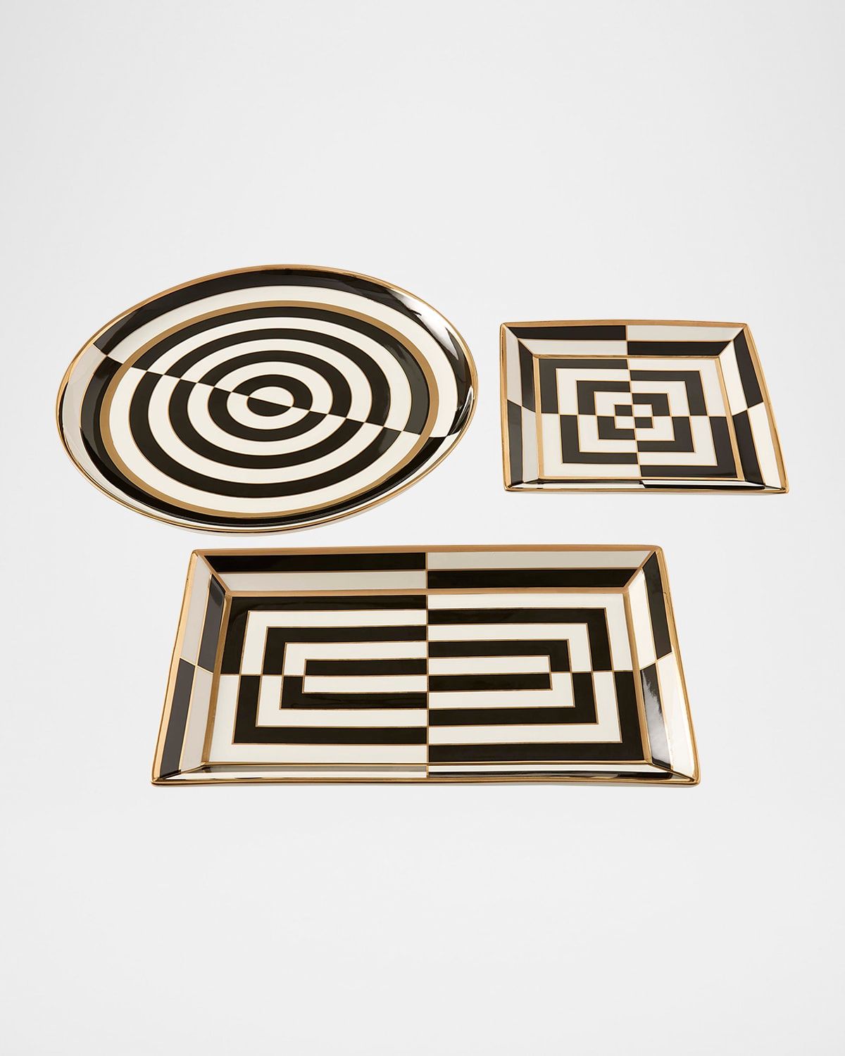 Op Art Round Serving Tray