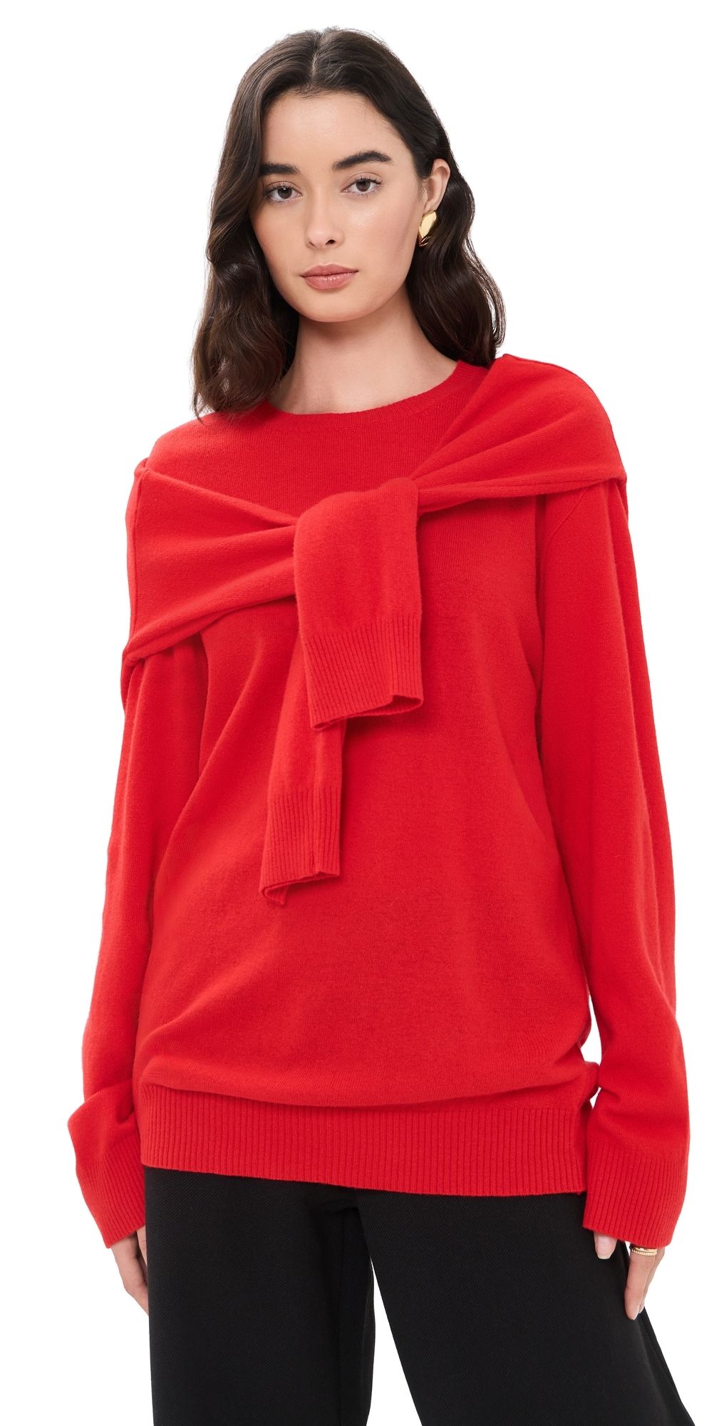 Source Unknown Tio Extra Shawl Sweater Red XS/S