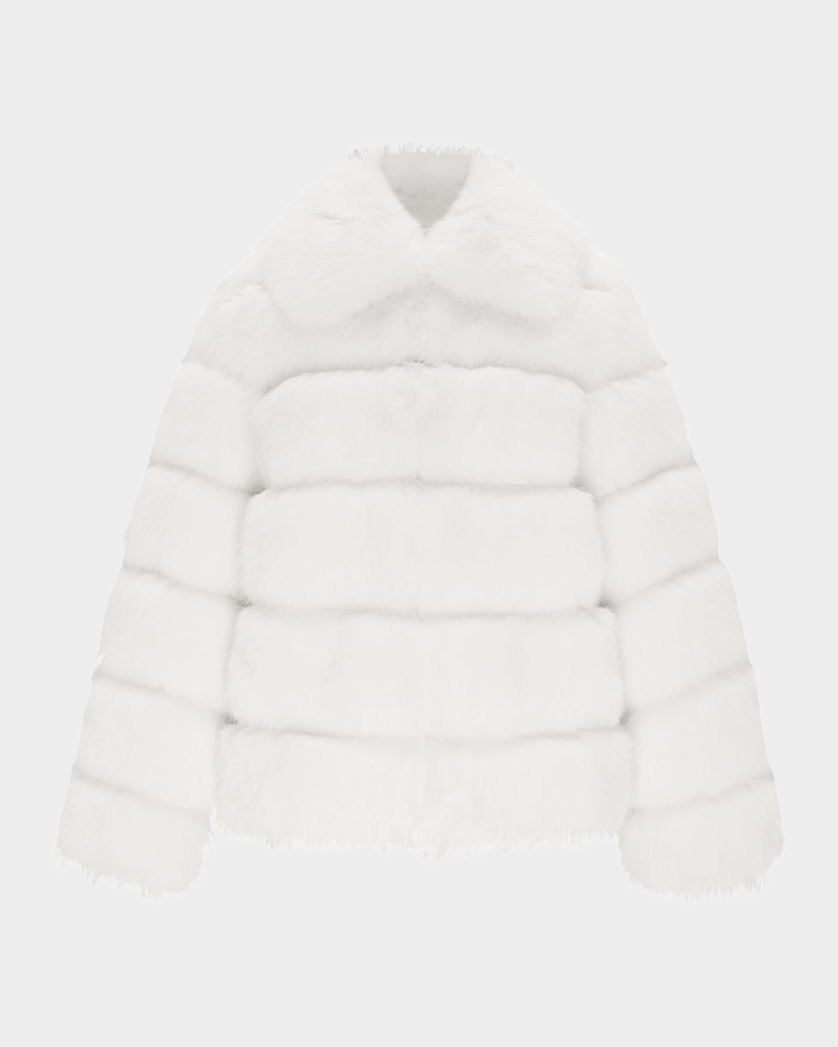 Fur-Free Quilted Faux Fox Coat