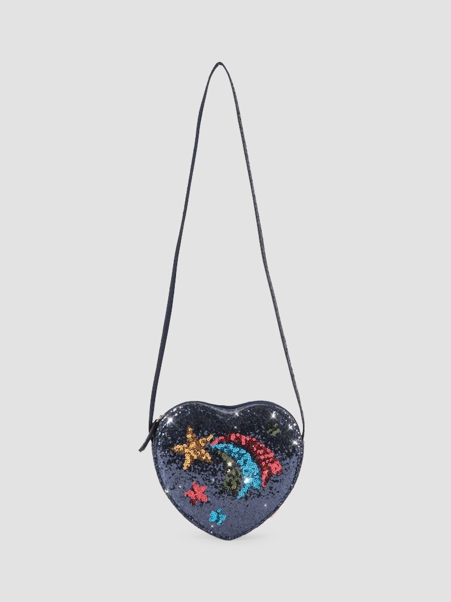 Konges Slojd Girl's Girl's Tut Heart-Shaped Shoulder Bag - Rainbow Star