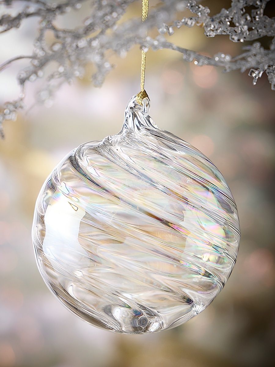 Swirl Glass Ball Ornament