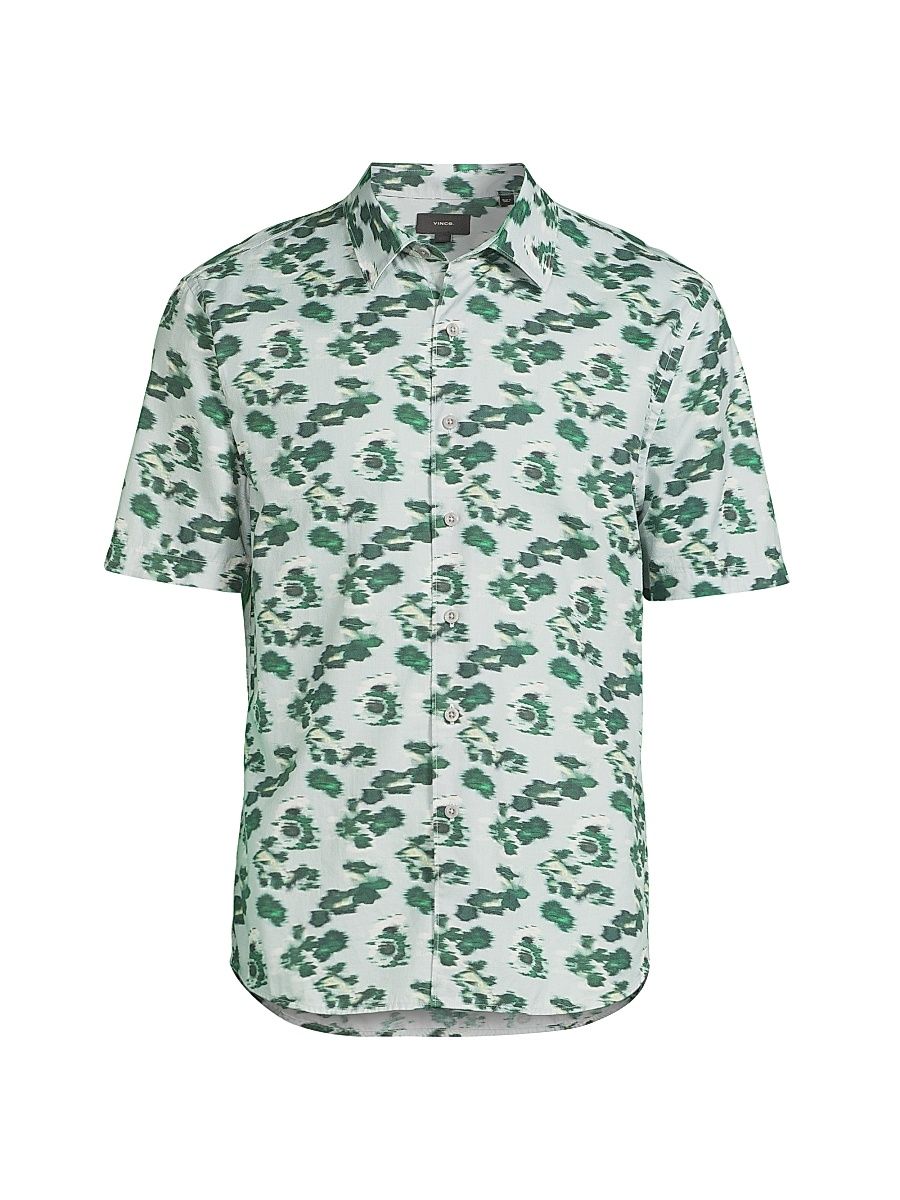 Men's Classic-Fit French Placket Shirt - Light Agave - Size Large