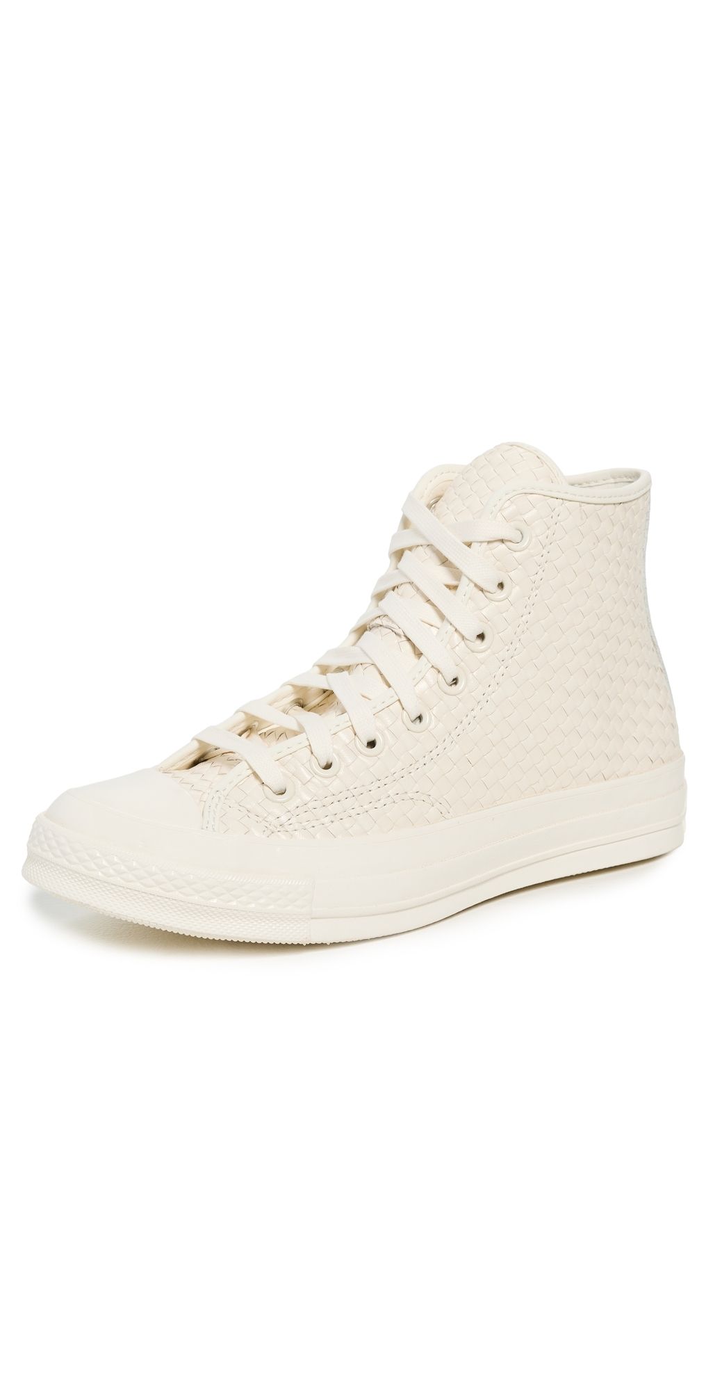 Converse Chuck 70 Woven Leather Sneakers Egret/Egret/Egret M 8.5/ W 10.5