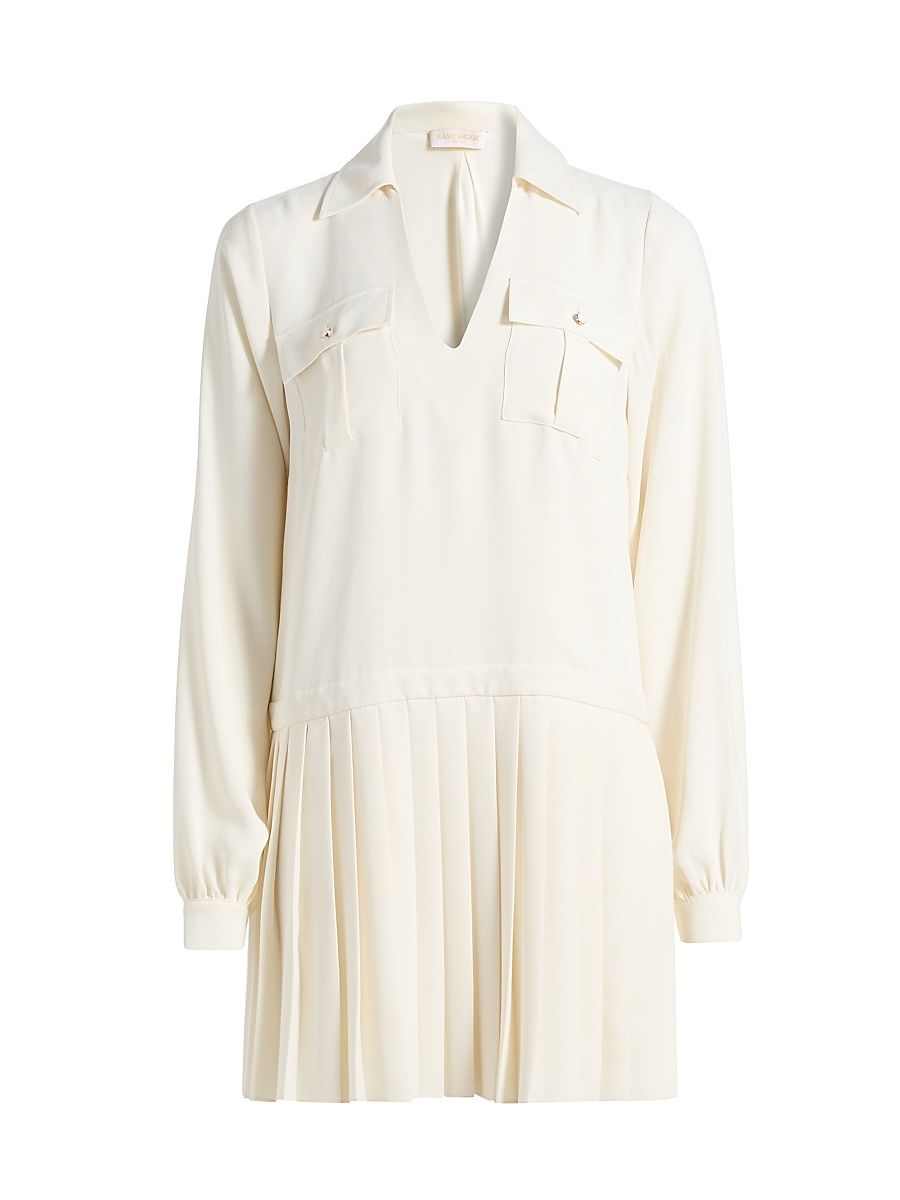 Women's Mercedes Utility Pleated Minidress - Winter White - Size Large