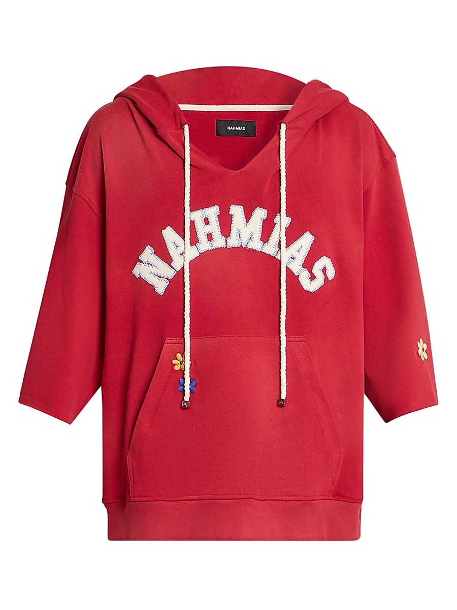 Men's Daydreaming Cotton Cut-Off Hoodie - Ruby - Size XXL