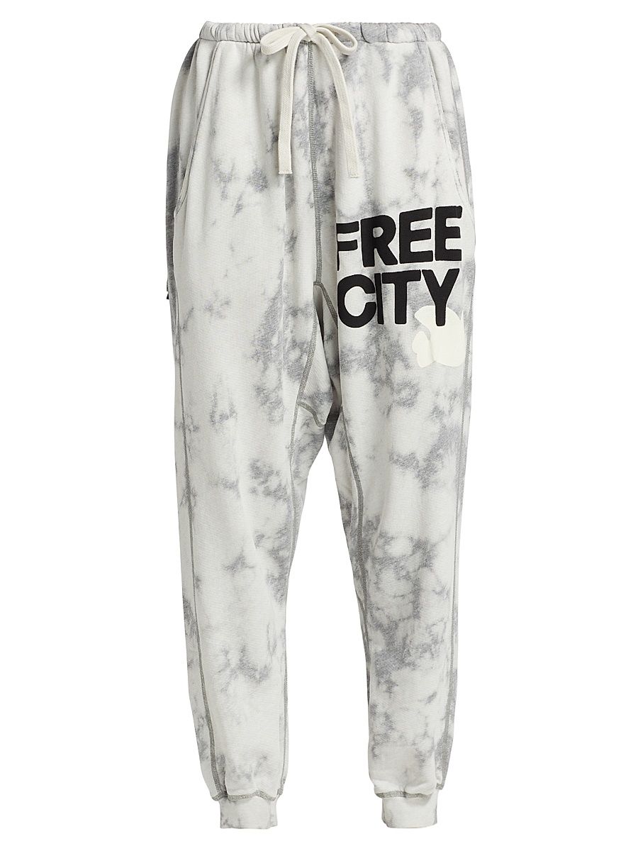 Women's Superbleachout Logo Sweatpants - White Storm - Size Medium