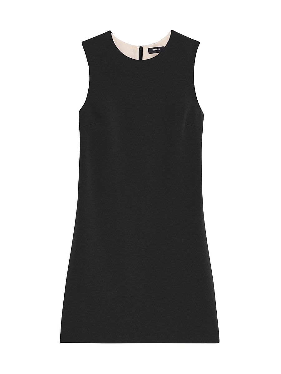 Women's Crepe Shift Minidress - Black - Size 8