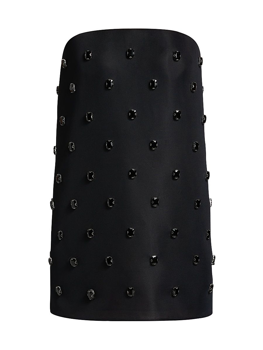 Women's Tilly Beaded Strapless Mindress - Black - Size 8