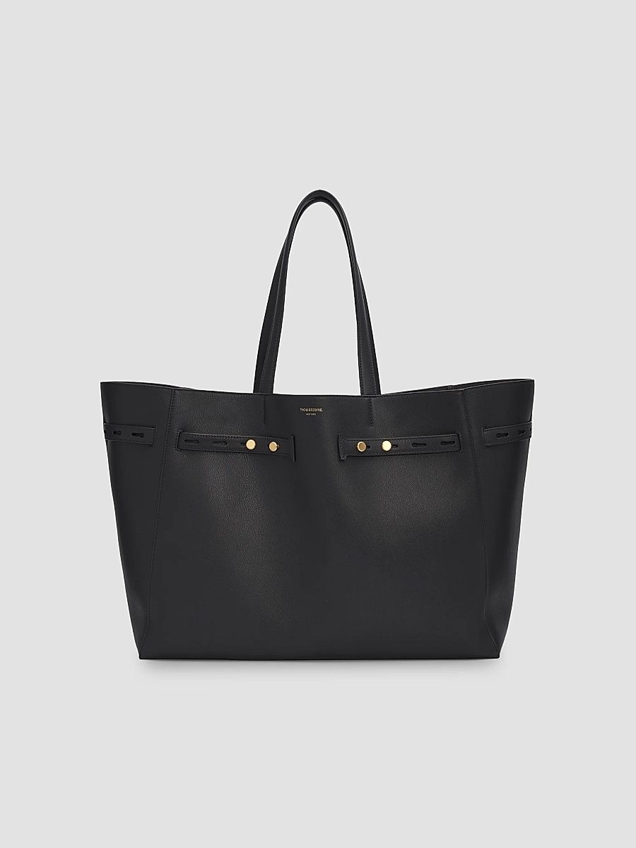 Thom Browne Women's Mr. Thom Cabas Leather Bag - Black