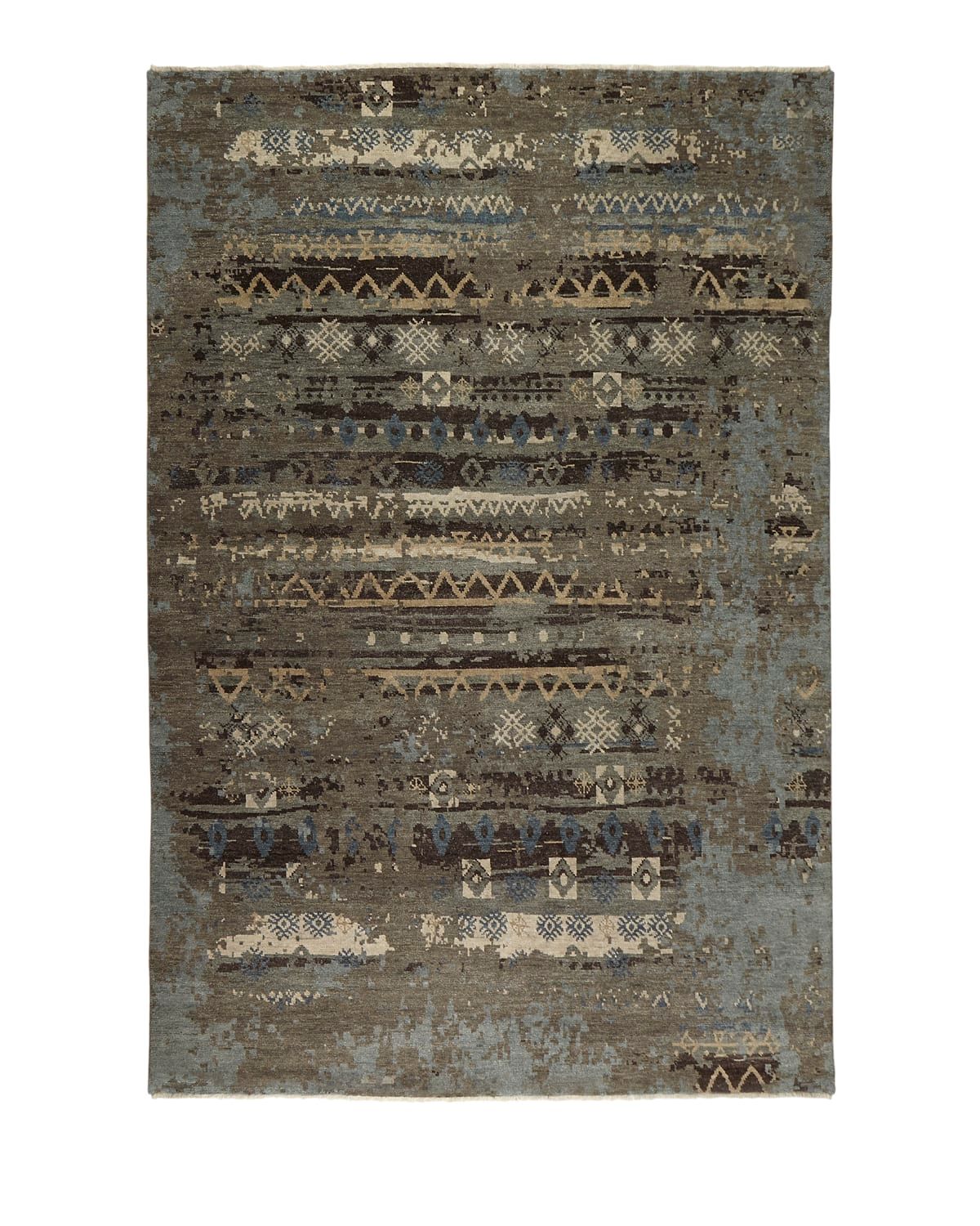 Denley River Hand-Knotted Rug, 6 & apos; x 9 & apos;