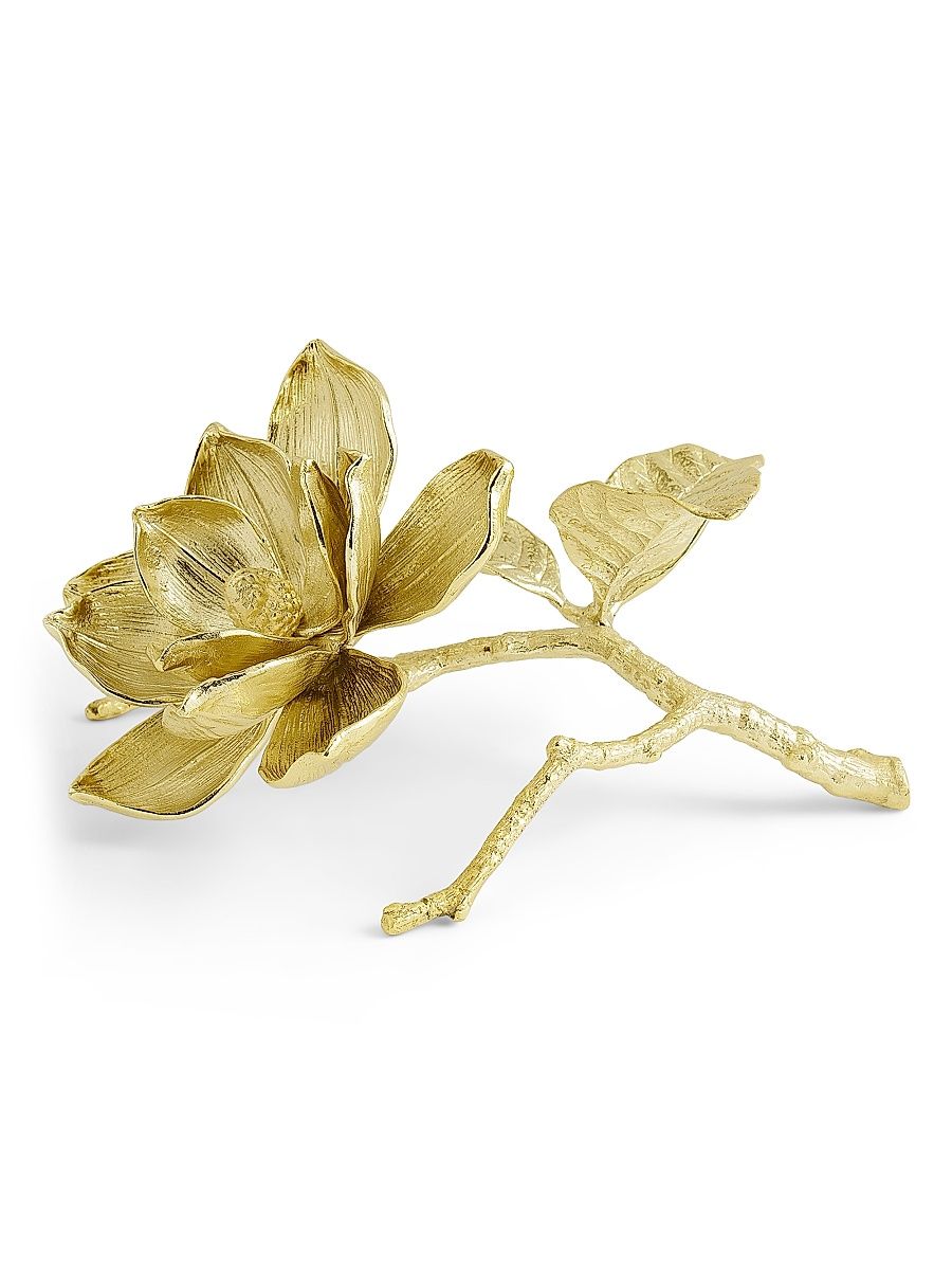 Flower Magnolia Brass Decorative Object