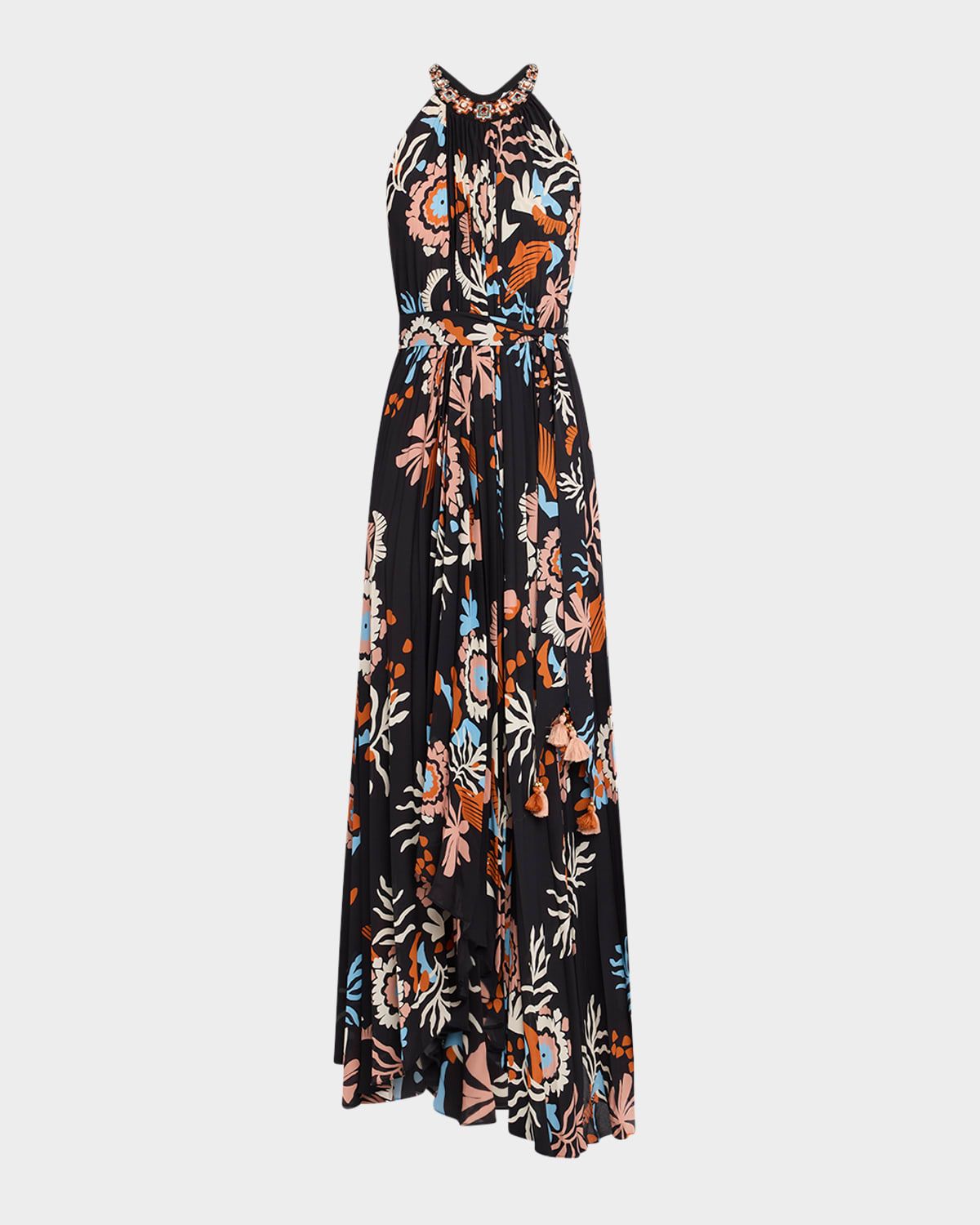 Jennifer Floral Pleated Maxi Dress