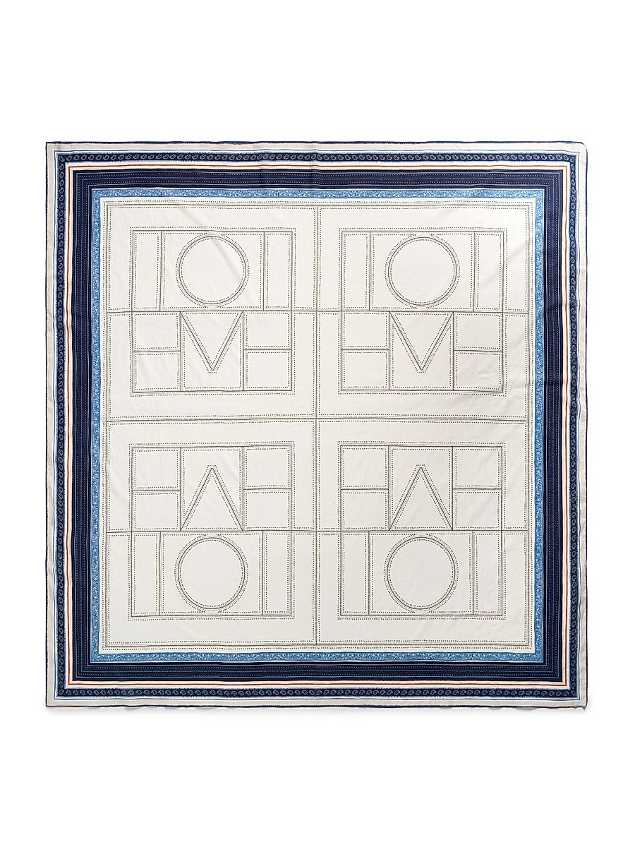 Women's Collector Monogram Voile Sarong - Ecru Navy