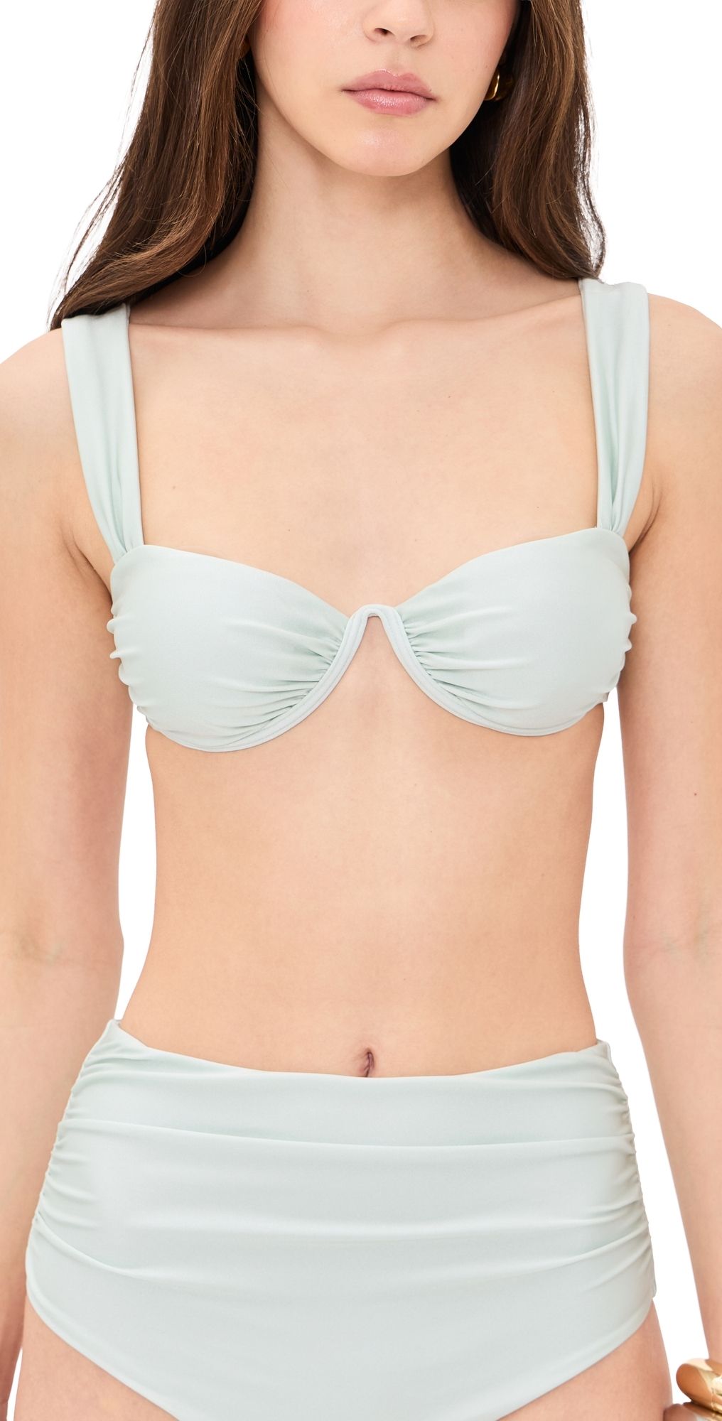SIMKHAI Anniston Bikini Top Mint XS