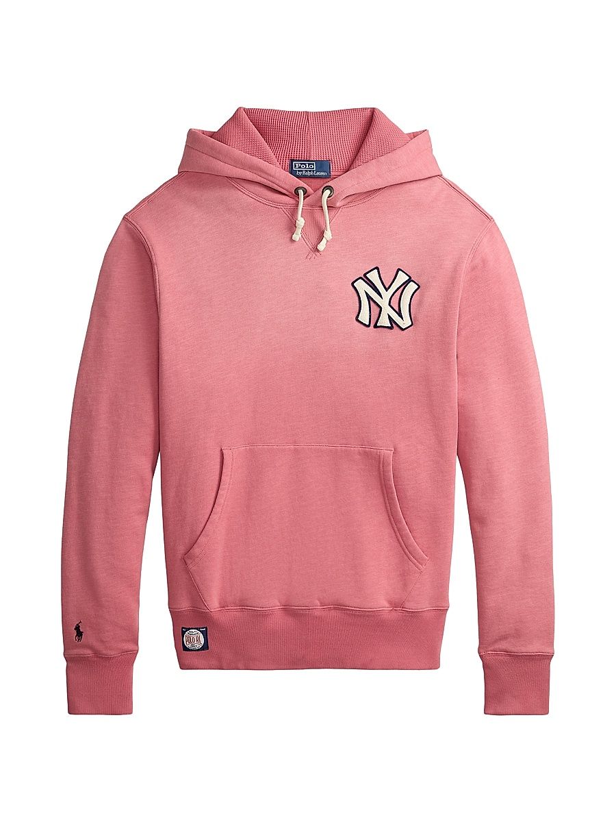 Men's Yankees Vintage Fleece Hoodie - Sunrise Red - Size XL