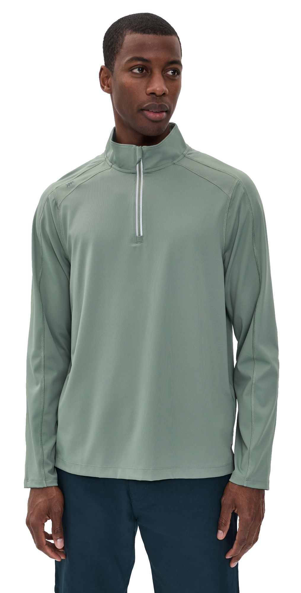 Rhone Rise Quarter Zip Pullover Laurel Green M
