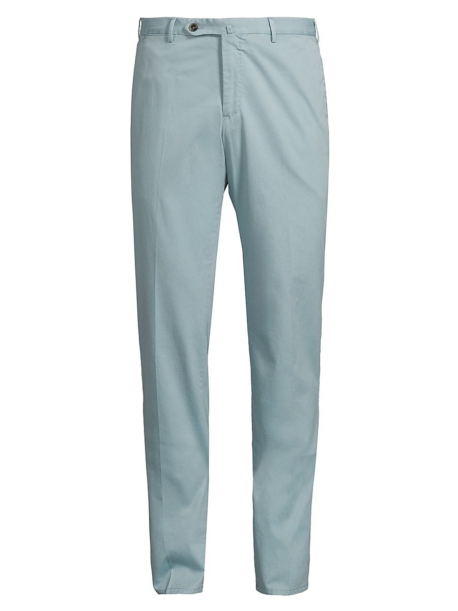 Men's Délavé Soft Stretch-Cotton Pants - Blue - Size 38
