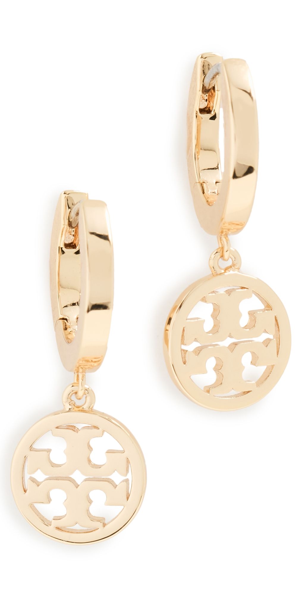 Tory Burch Icon Huggie Hoop Earrings Tory Gold One Size