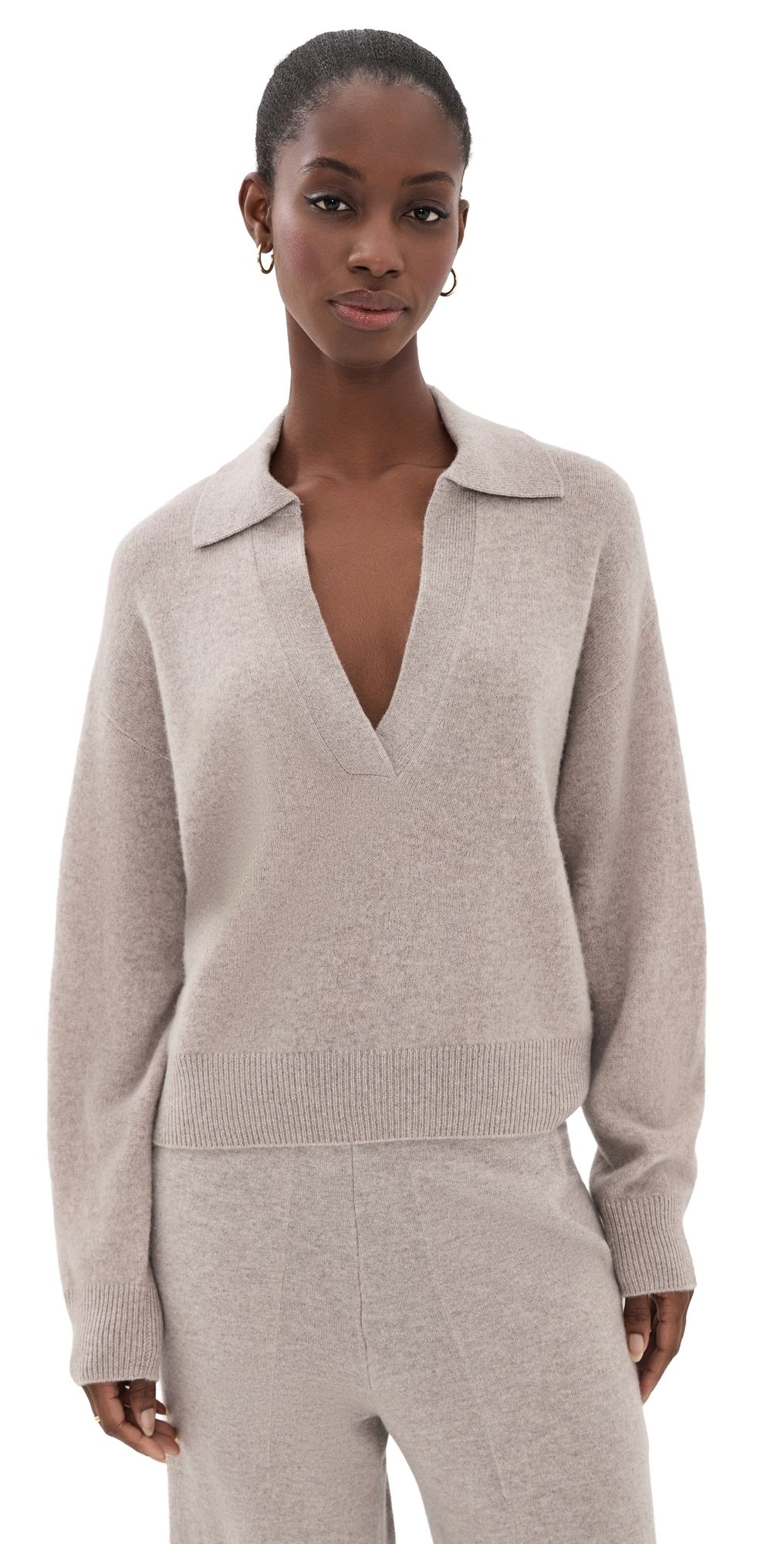 Le Kasha Jackson Brushed Cashmere Sweater Light Brown One Size