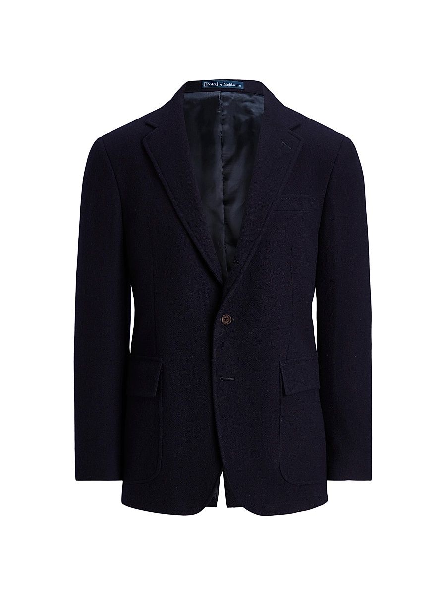 Men's Cashmere Single-Breasted Blazer - Navy - Size 48