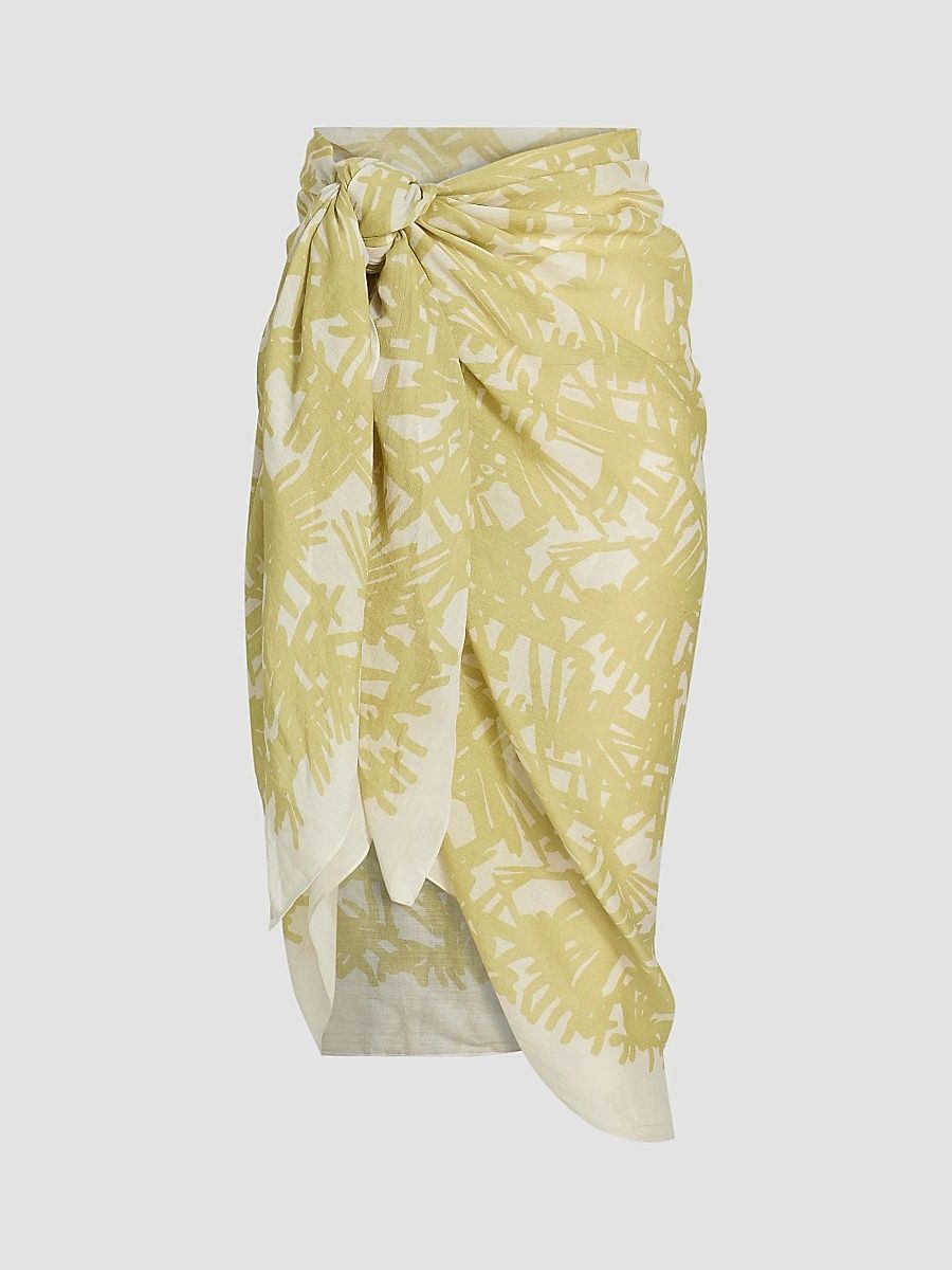 rag & bone Women's Sally Abstract-Print Modal-Cashmere Sarong - Endive