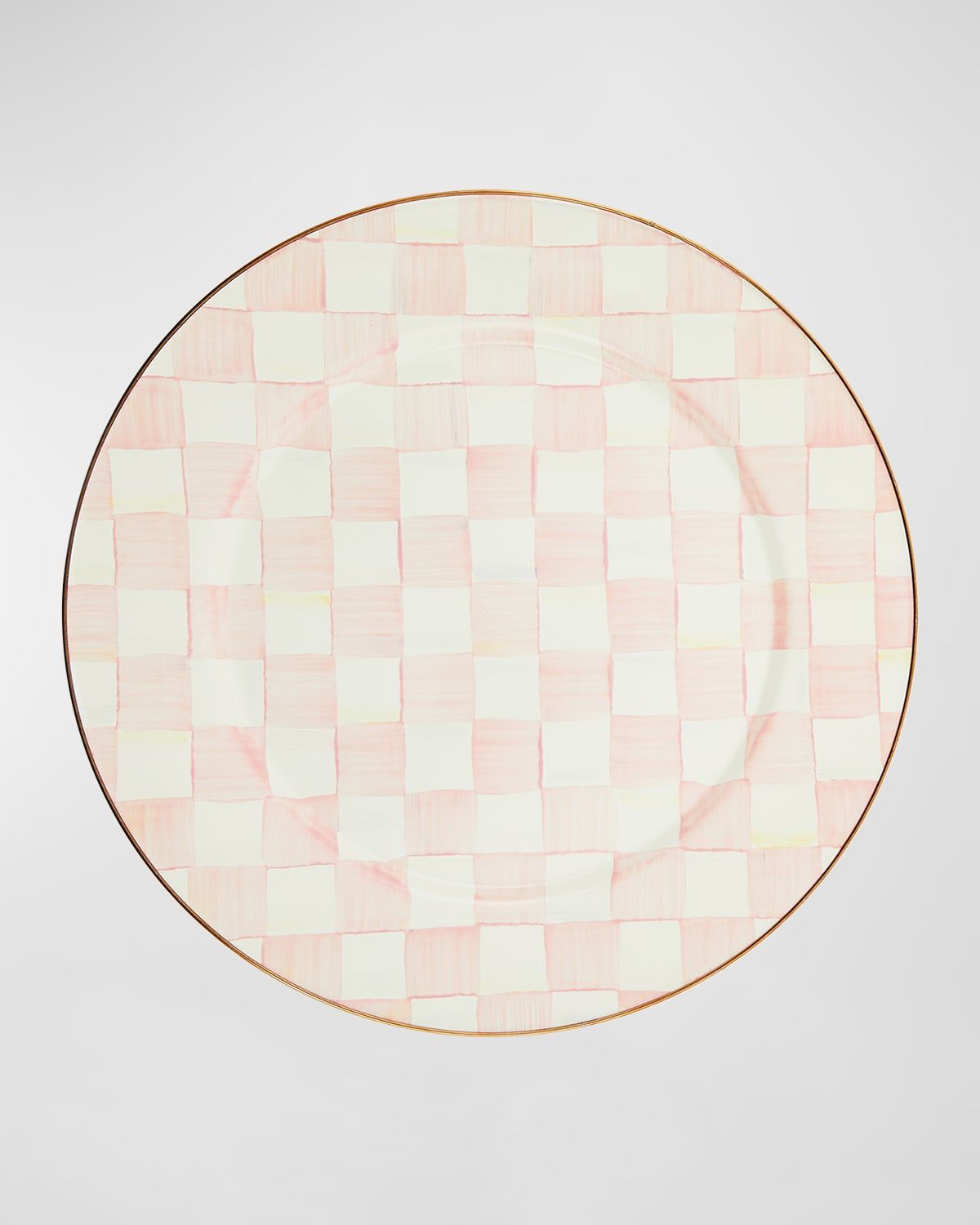 Rosy Check Enamel Serving Platter