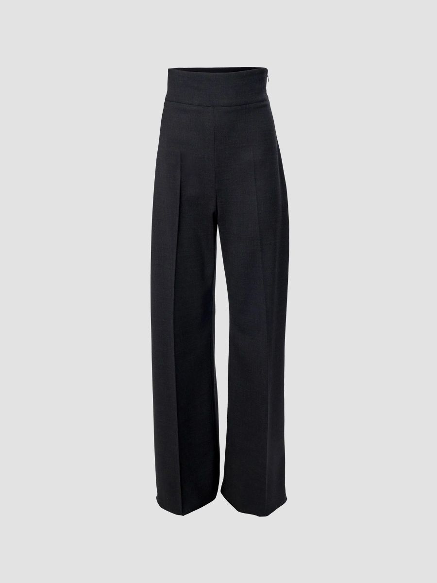 Carolina Herrera Women's Chalet Diane Stretch-Virgin Wool Flare Pants - Charcoal Grey - Size 16