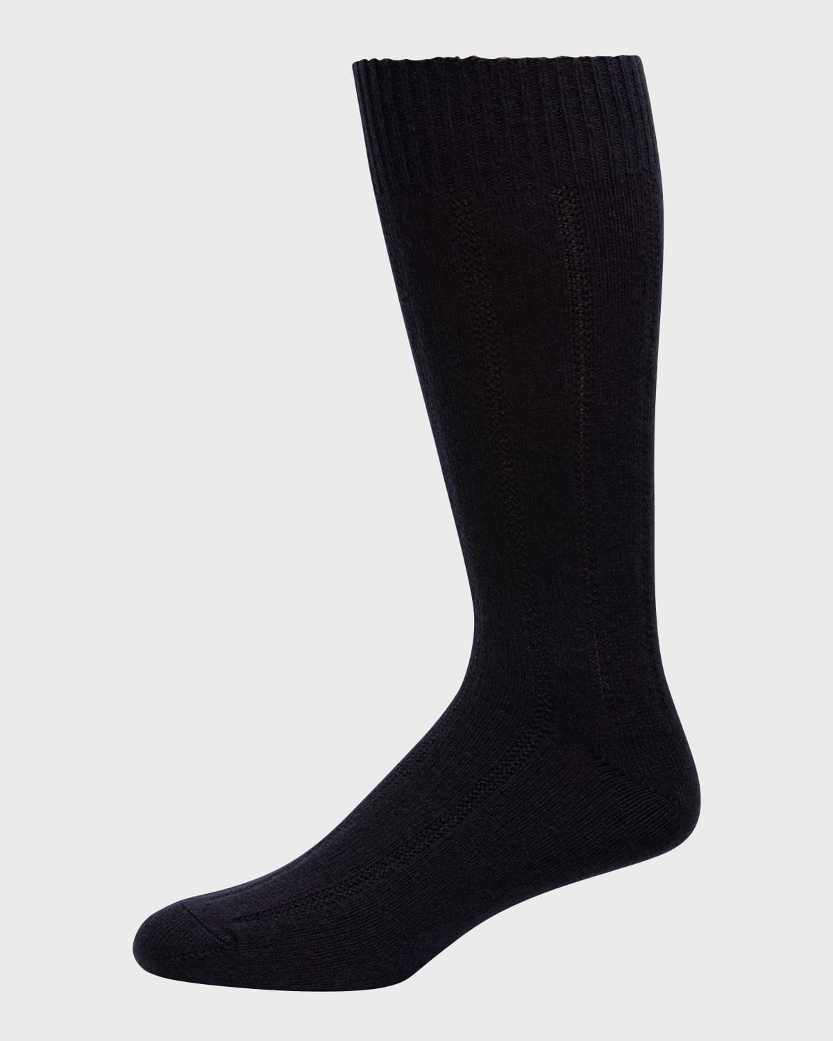 Men & apos;s Rib Cashmere Crew Socks