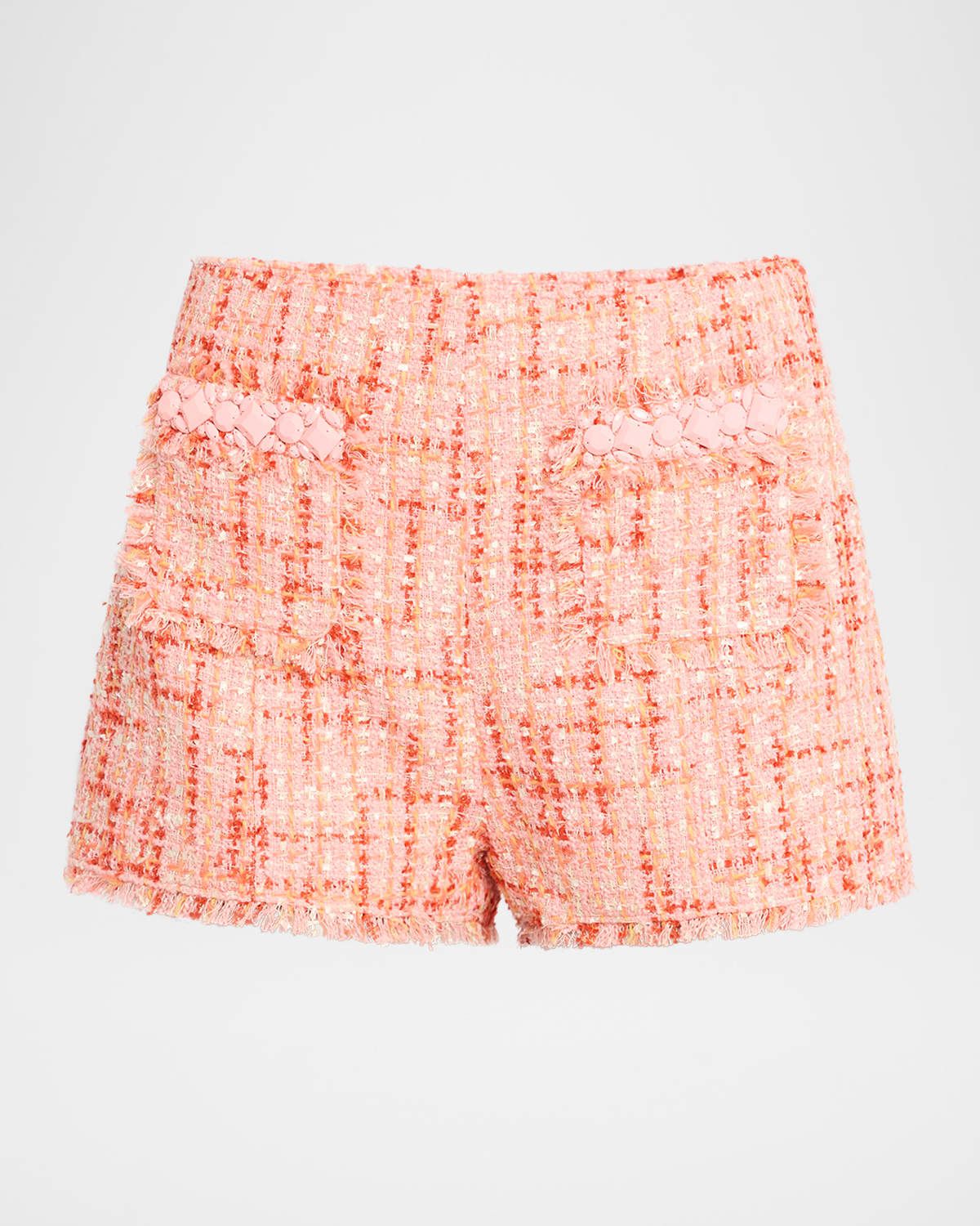 Raquel Beaded Bouclé Shorts