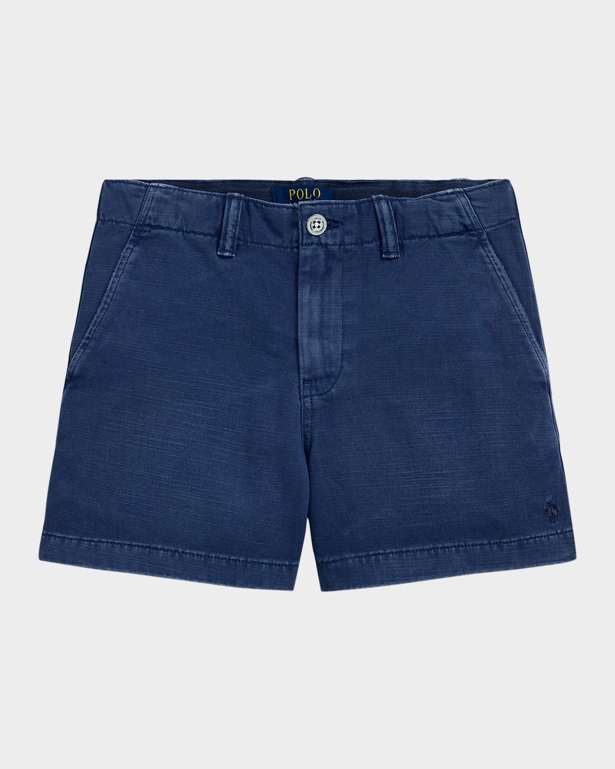 Boy & apos;s Chino Embroidered Shorts, Size 7-14