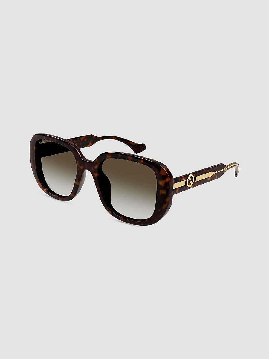 Gucci Women's La Piscine 54MM Squared Injection Sunglasses - Havana Brown Gradient