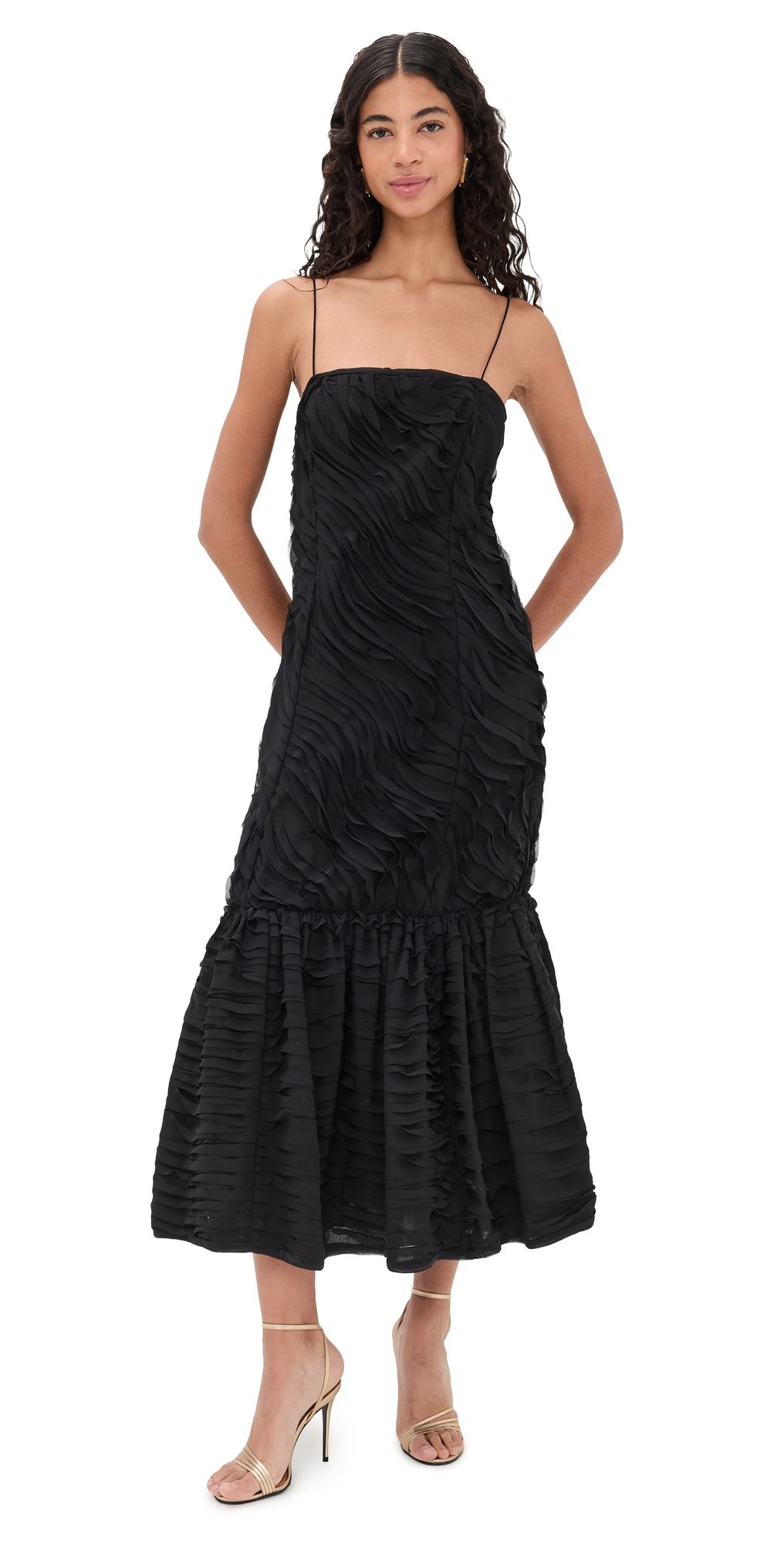 Ulla Johnson Augustina Ruffle Dress Noir 00