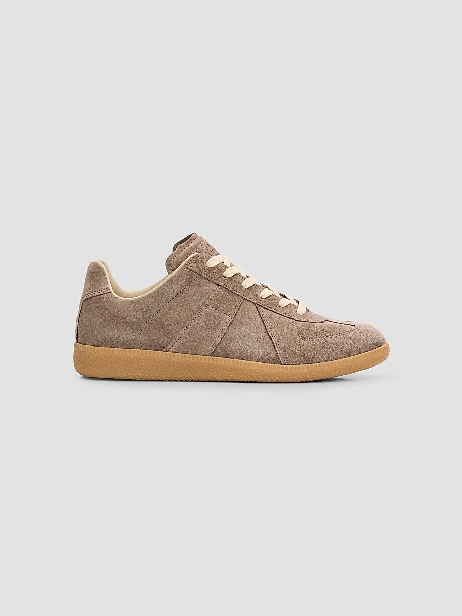 Women's Replica Suede Low-Top Sneakers - Taupe - Size 5.5