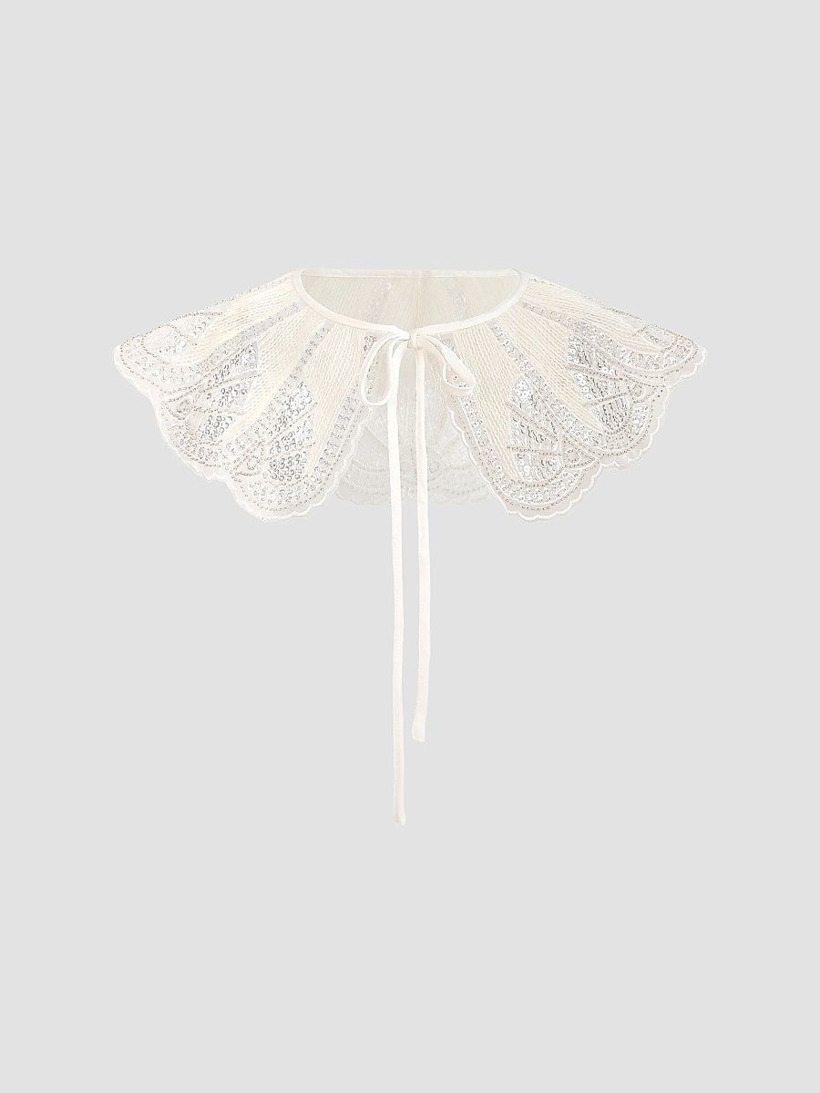 Tulleen Girl's Little Girl's and Girl's Sequin Lace Stole - Ivory