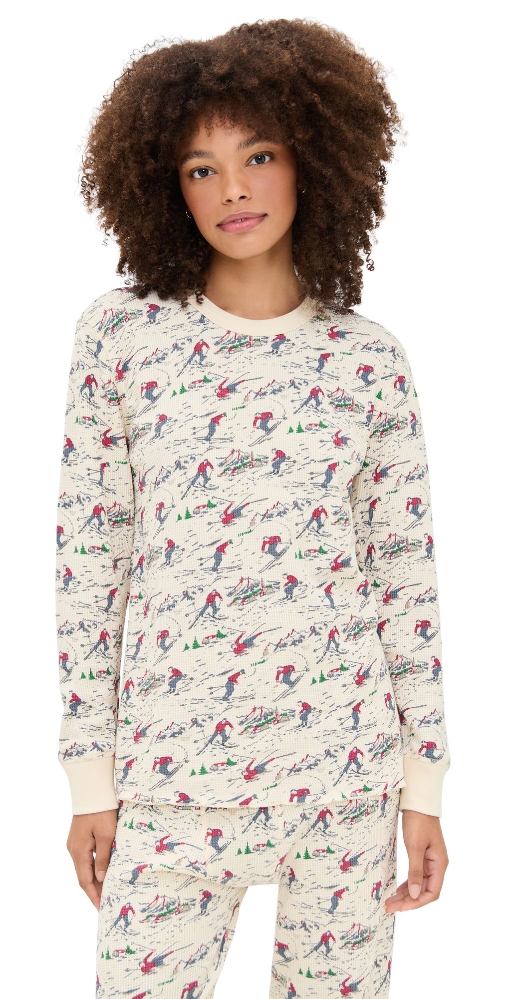 THE GREAT. Outdoors The Classic Crew Thermal Slopeside Print XL