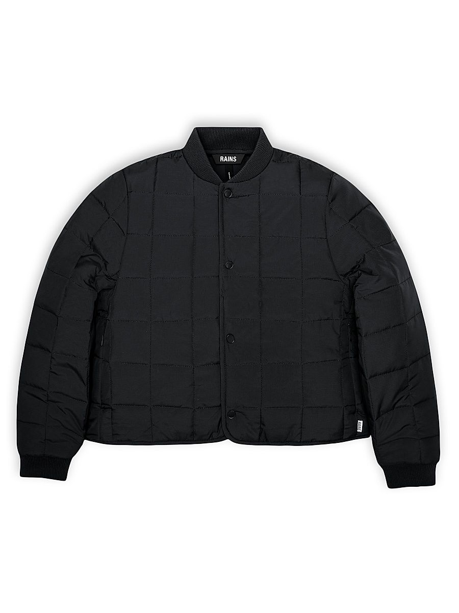 Women's Drenched Quilted Ripstop Crop Bomber Jacket - Black - Size Medium