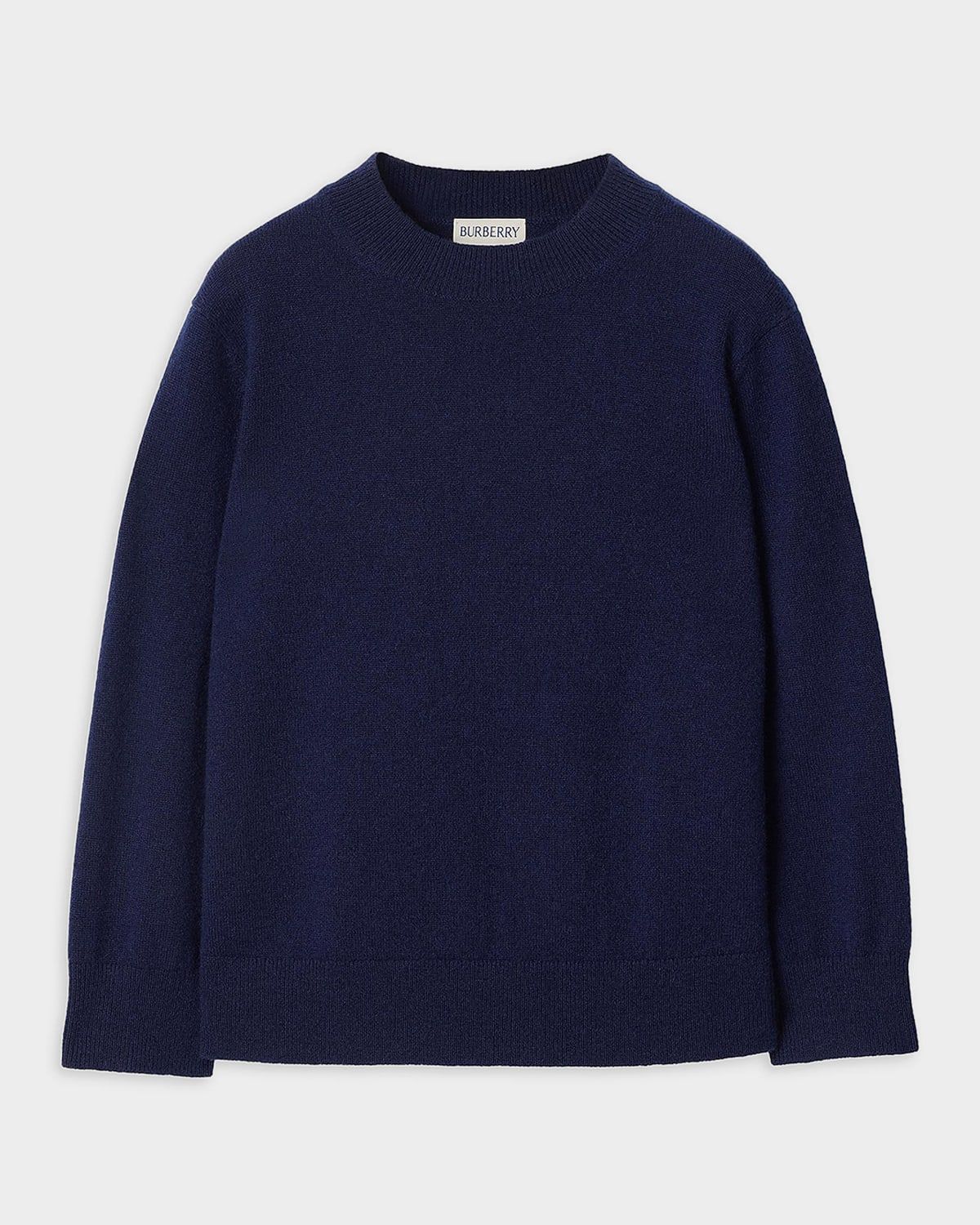 Boy & apos;s Check-Patch Wool Cashmere Sweater, Size 3-14