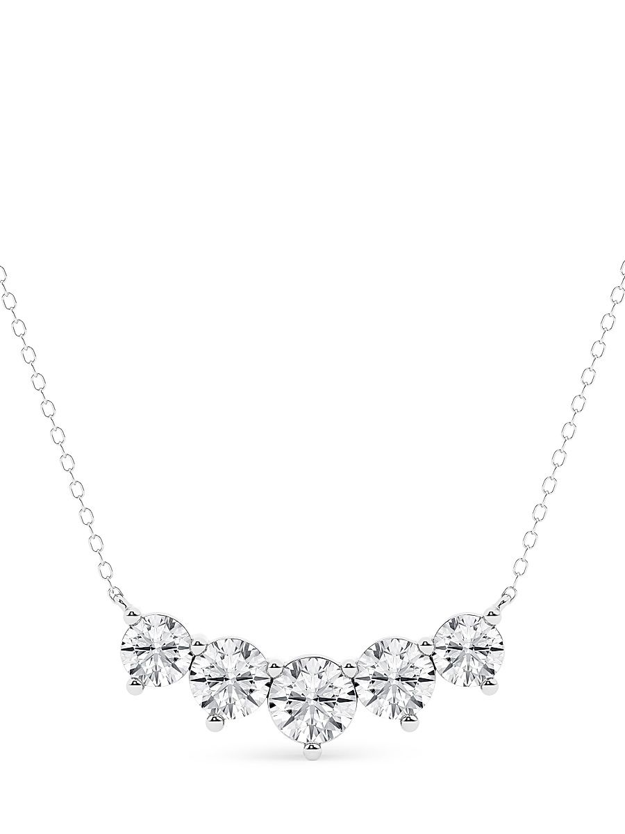 Women's 14K White Gold & 3.11 TCW Lab-Grown Diamond Pendant Necklace - White Gold