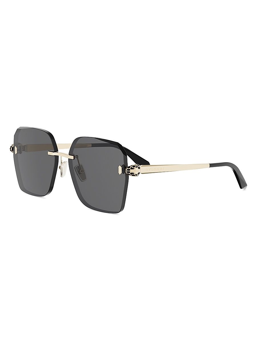Women's Serpenti Forever 58MM Square Sunglasses - Goldother Smoke