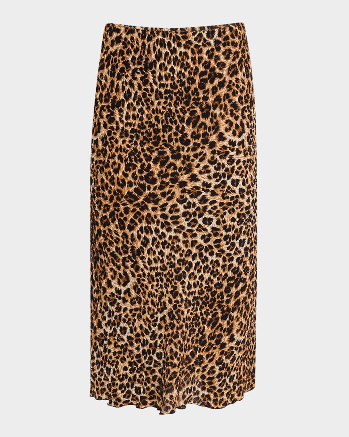 Zarina Ocelot-Print Slip Skirt