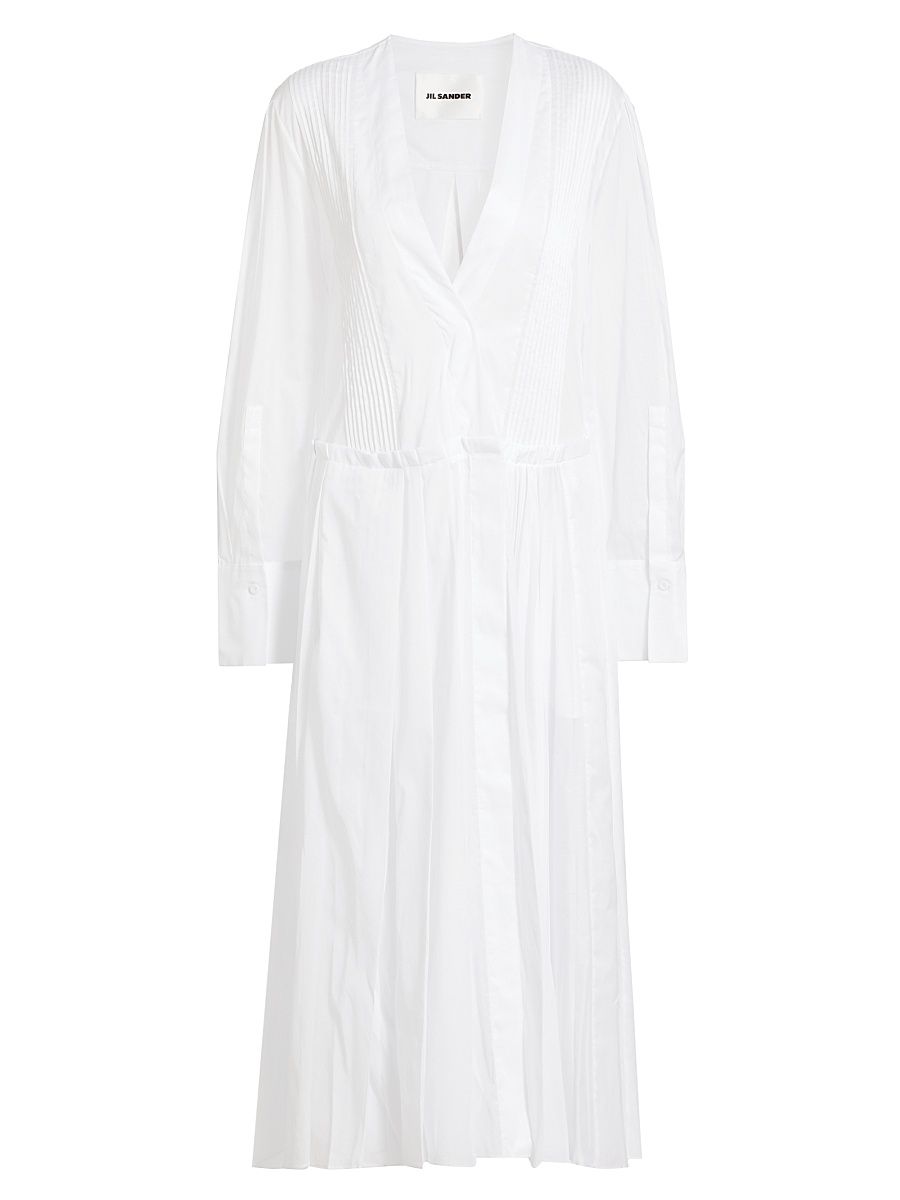 Women's Organza Cotton Maxi Dress - Optic White - Size 10