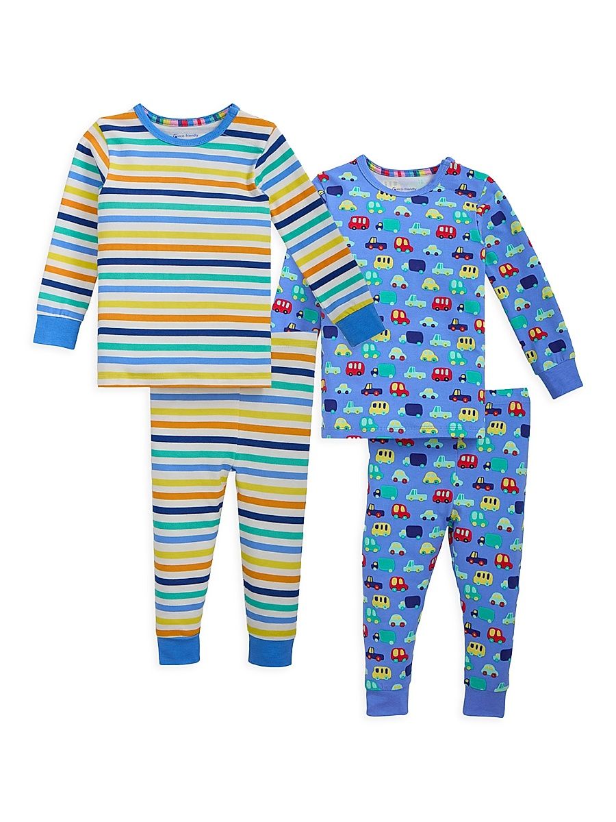 Little Boy's CloudStretch 2-Pack Pajama Set - Blue Multi - Size 18 Months