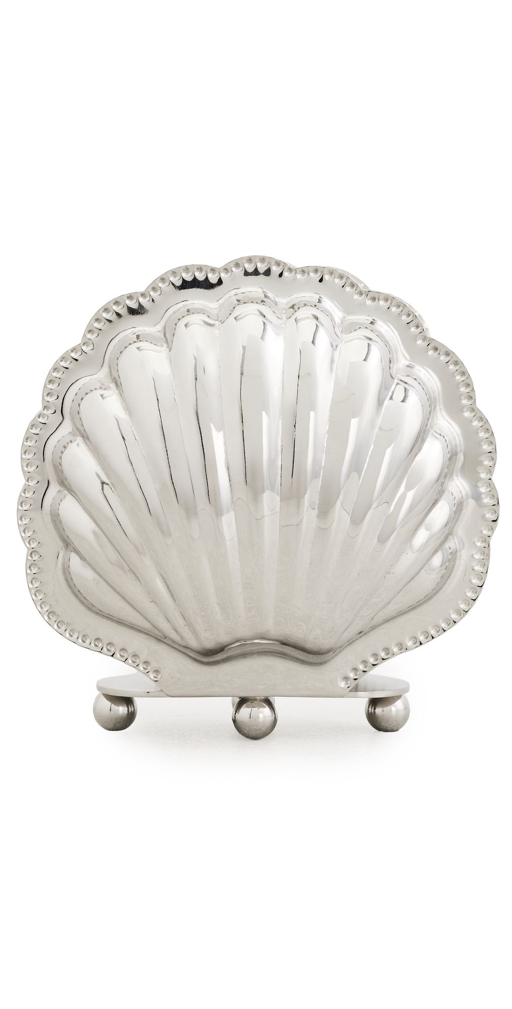The Favorites Cap Ferrat Fan Shell Napkin Holder Polished Nickel One Size
