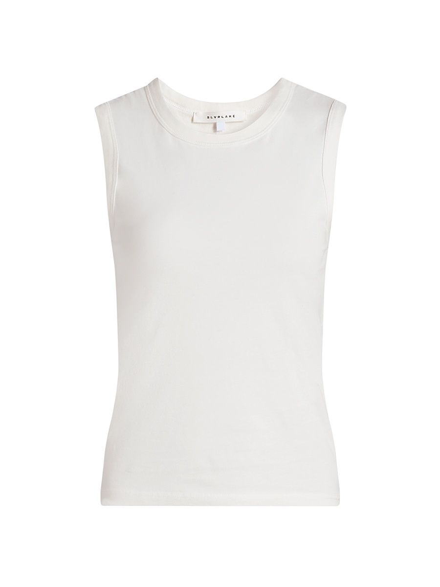 Women's Crew Cotton Tank - Natural White - Size XL