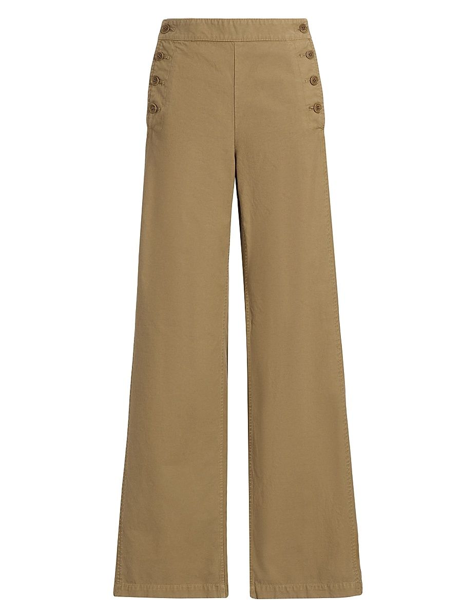 Women's Reed Cotton Sailor Pants - French Khaki - Size 8