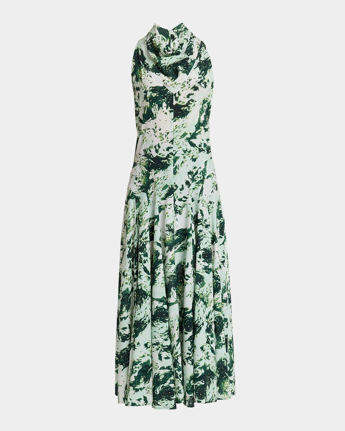 Adelide Printed Silk-Blend Dress
