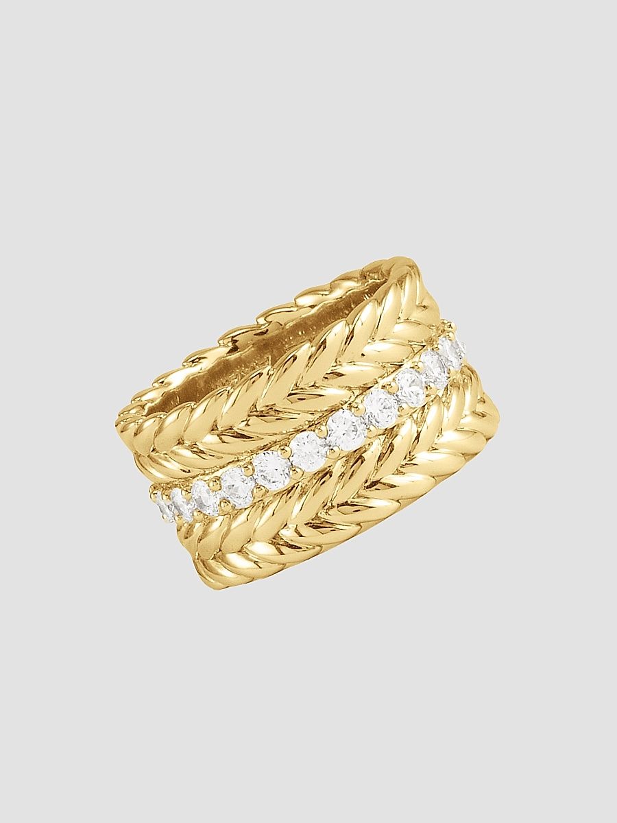 Women's Cheval 18K-Gold-Plated & Cubic Zirconia Ring - Gold - Size 8