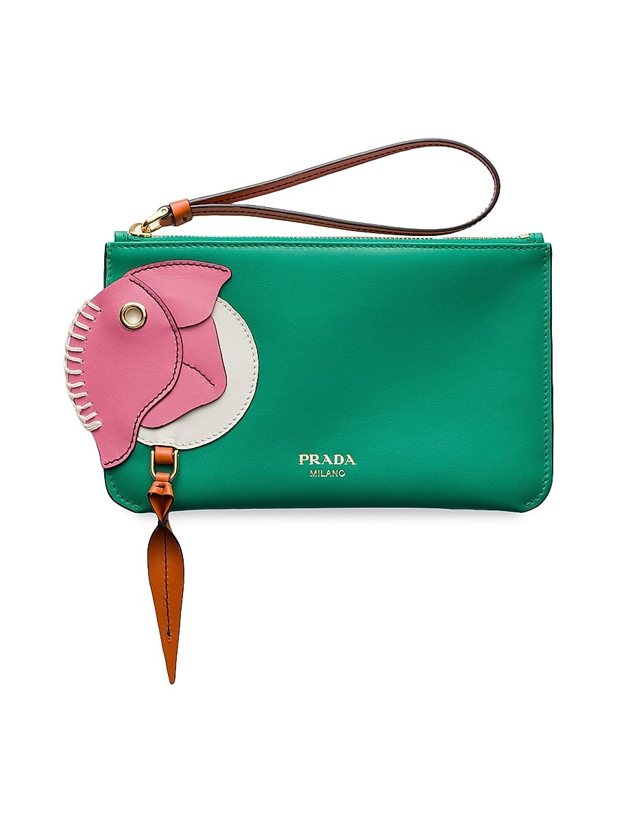 Women's Leather Zipper Pouch