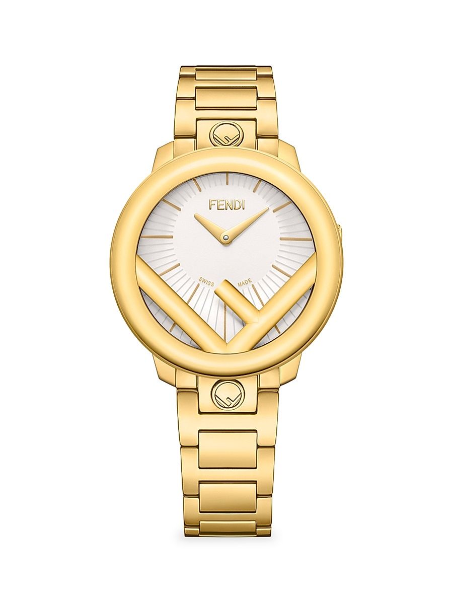 Men's Run Away Yellow Gold Bracelet Watch - Gold Multi